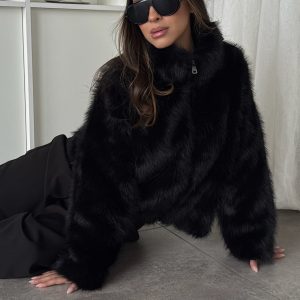 Campera teddy black